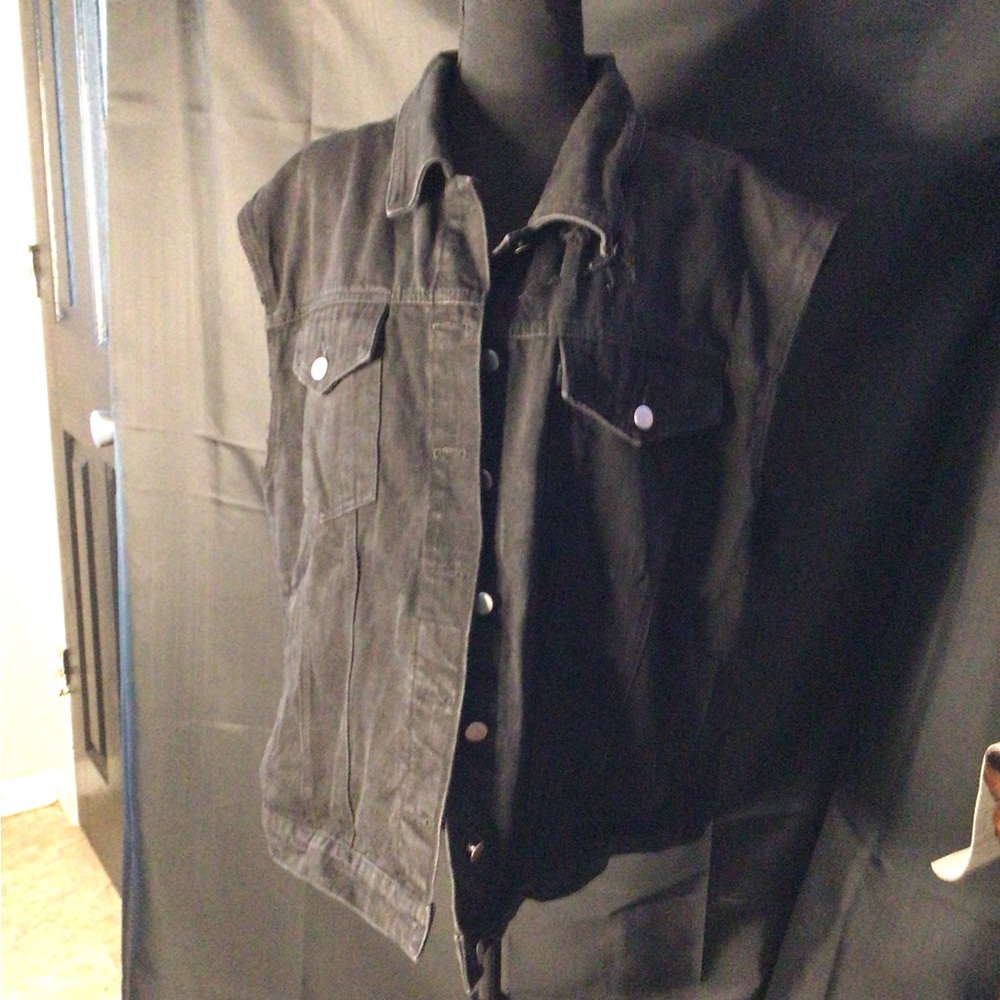 Black Denim Vest